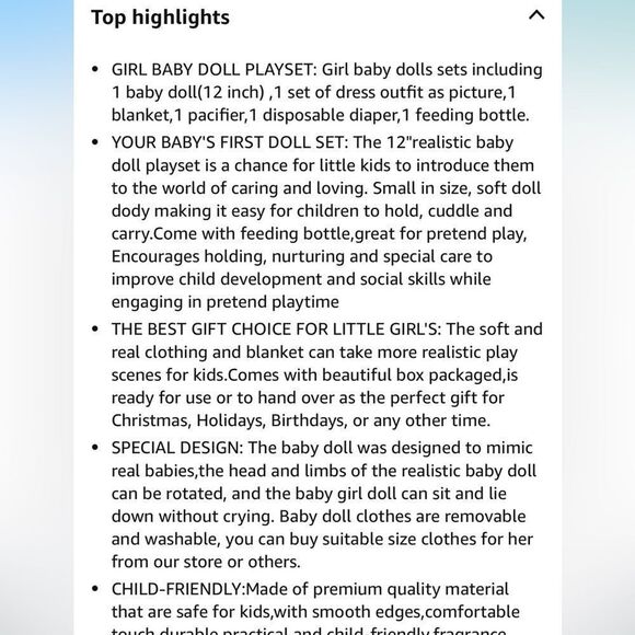 12" Girl Baby Dolls Playset Adoption Realistic Soft Doll with Clothes. NIB - Picture 7 of 7